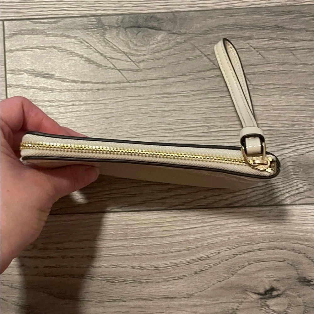 Coach Glossy Beige Wristlet